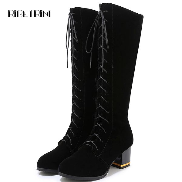 ribetrini knee boots for women chunky heels boots winter fur snow platform shoes woman motorcycle big size 33-46, Black
ribetrini knee boots for women chunky heels boots winter fur snow platform shoes woman motorcycle big size 33-46, Black