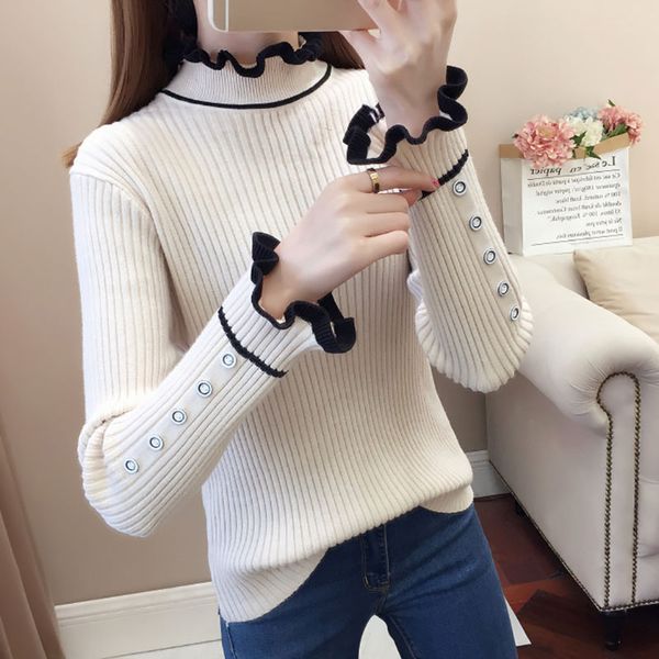 autumn winter women pullovers sweater slim half-neck warm female knitted elasticity sweaters casual jumper pull femme, White;black
autumn winter women pullovers sweater slim half-neck warm female knitted elasticity sweaters casual jumper pull femme, White;black