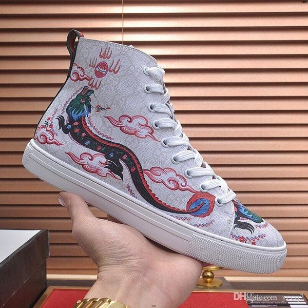 20ss black red men lace up ankle boots flats shoes high l shoes men's vulcanize senakers walking shoes yetc8