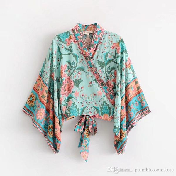 women boho blouse kimono in peacock floral print vinatge v-neck flare kimono sleeves wrap tie bohemian summer spring blouses shirts
women boho blouse kimono in peacock floral print vinatge v-neck flare kimono sleeves wrap tie bohemian summer spring blouses shirts