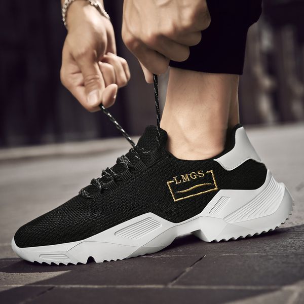 2019 summer new lightweight platform casual shoes flying woven breathable shoes non-slip flat large size men's, Black
2019 summer new lightweight platform casual shoes flying woven breathable shoes non-slip flat large size men's, Black