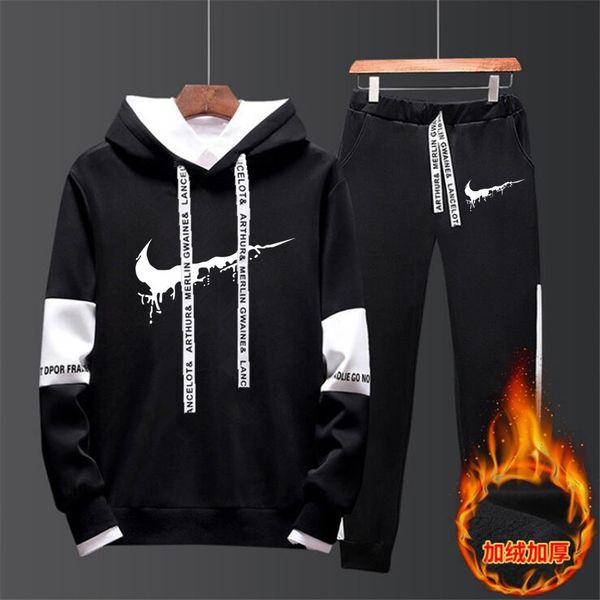 mens brand hoodie sweater plus velvet pullover cotton men tracksuit hoodies two piece +pants sport shirts autumn winter set, Black;blue
mens brand hoodie sweater plus velvet pullover cotton men tracksuit hoodies two piece +pants sport shirts autumn winter set, Black;blue