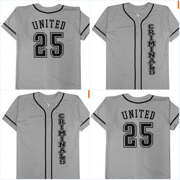 Men Criminals Baseball Jersey United #25 Gray Vintage All Stitched Stitch Sewn High Quality Free Shipping Jersey
Men Criminals Baseball Jersey United #25 Gray Vintage All Stitched Stitch Sewn High Quality Free Shipping Jersey