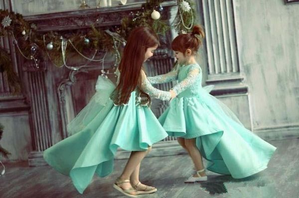 mint green girls pageant dress long sleeve big bow back long sleeve lace high low girls party gowns for wedding prom dress custom size, White;red
mint green girls pageant dress long sleeve big bow back long sleeve lace high low girls party gowns for wedding prom dress custom size, White;red