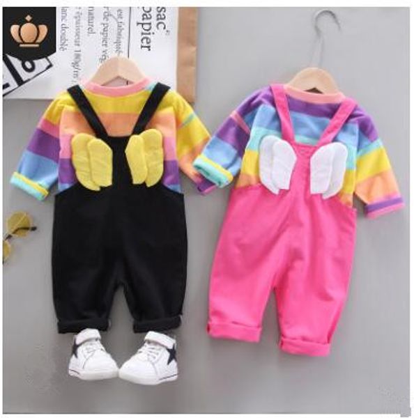 2pcs/set baby girls clothes set cartoon toddler baby infant girls outfits long sleeve t-shirt + wing bib pants kids clothing sets tracksuit, White
2pcs/set baby girls clothes set cartoon toddler baby infant girls outfits long sleeve t-shirt + wing bib pants kids clothing sets tracksuit, White