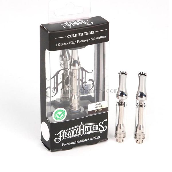 Heavy Hitters Cartridge 1.0ml Pyrex Glass Tank Hitter Ceramic Coil 510 Vape Thick Oil 92A3 Cartridges Atomizer With 19 Flavor Stickers
Heavy Hitters Cartridge 1.0ml Pyrex Glass Tank Hitter Ceramic Coil 510 Vape Thick Oil 92A3 Cartridges Atomizer With 19 Flavor Stickers