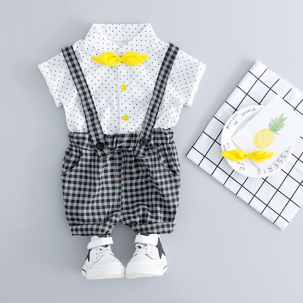 hylkidhuose baby boys clothes suits 2018 summer infant clothes gentleman style lapel shirt plaid strap shorts child kids suits, White
hylkidhuose baby boys clothes suits 2018 summer infant clothes gentleman style lapel shirt plaid strap shorts child kids suits, White