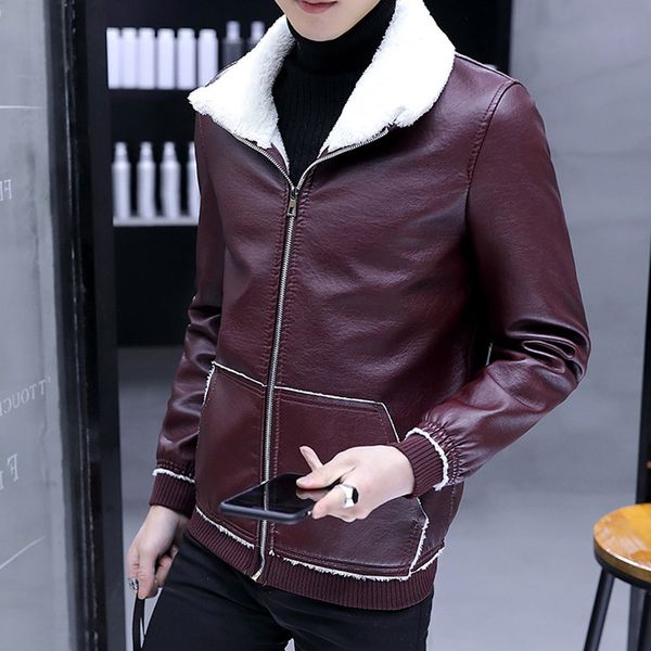mens faux fur collar pu leather motorcycle thick jacket fashion casual winter, Black;brown
mens faux fur collar pu leather motorcycle thick jacket fashion casual winter, Black;brown