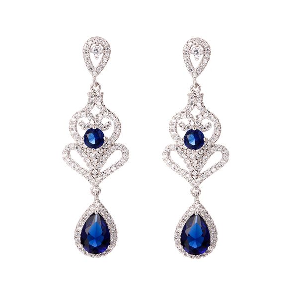 new authentic white & blue crystal anti-allergic environmentally fashion copper zircon jewelry drop earring eye earrings, Silver
new authentic white & blue crystal anti-allergic environmentally fashion copper zircon jewelry drop earring eye earrings, Silver