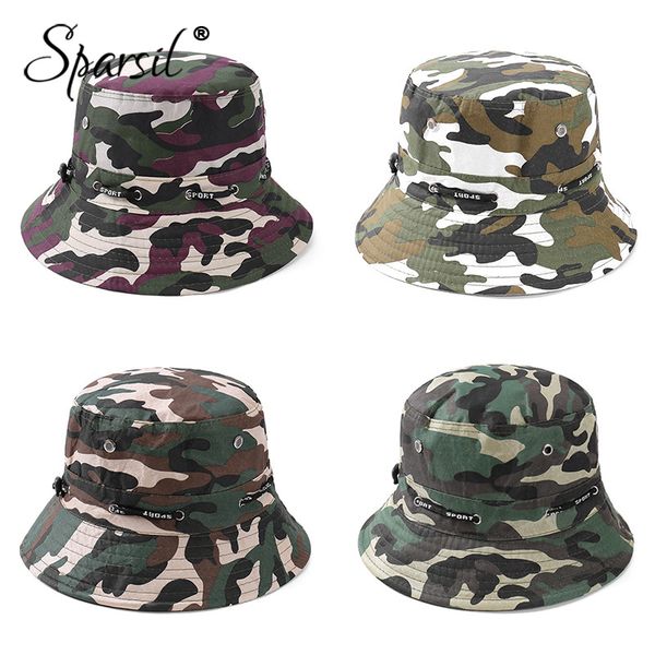 sparsil outdoor camouflage bucket hat double-sided wearable fishing caps men women solid fashion sunscreen breathable hat
sparsil outdoor camouflage bucket hat double-sided wearable fishing caps men women solid fashion sunscreen breathable hat