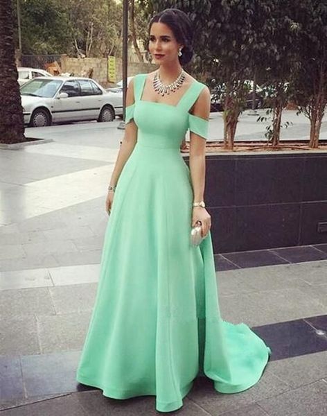 2019 elegant mint green long evening dresses boat neck sleeveless with new designed straps prom gowns floor length formal party dress, Black
2019 elegant mint green long evening dresses boat neck sleeveless with new designed straps prom gowns floor length formal party dress, Black