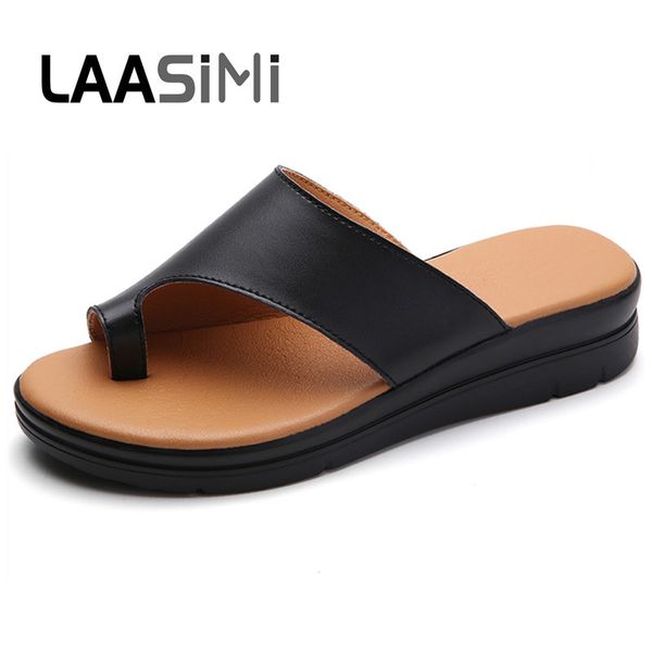 laasimi genuine leather women slippers summer bunion sandals women casual slip on summer shoes female flip flops, Black
laasimi genuine leather women slippers summer bunion sandals women casual slip on summer shoes female flip flops, Black