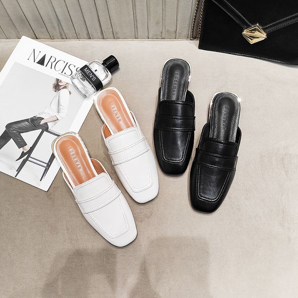 chunky heels mules for women 2020 square toe slipper leather slip on slides shallow loafers casual zapatos de mujer black beige
chunky heels mules for women 2020 square toe slipper leather slip on slides shallow loafers casual zapatos de mujer black beige