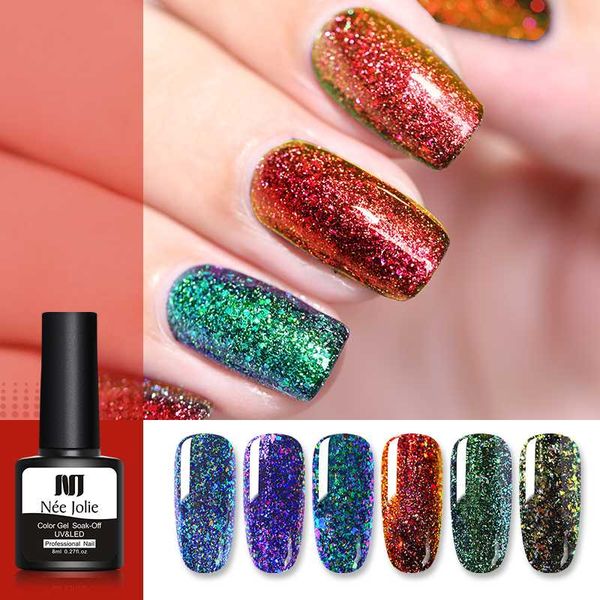 nee jolie 8ml chameleon uv gel nail polish sequins glittery led gel lacquer bling sparkling soak off nail manicure decor, Red;pink
nee jolie 8ml chameleon uv gel nail polish sequins glittery led gel lacquer bling sparkling soak off nail manicure decor, Red;pink