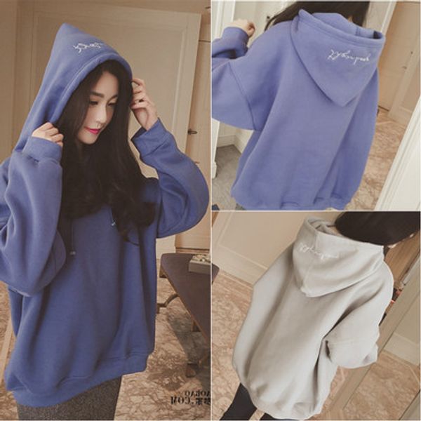 autumn women's student loose baseball uniform hooded jacket tide korean version of the college wind plus velvet thick sweater women, Black
autumn women's student loose baseball uniform hooded jacket tide korean version of the college wind plus velvet thick sweater women, Black
