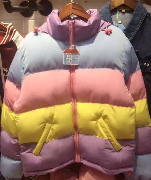 japanese harajuku loose cotton down warm bread jacket ma caron fight color rainbow jacket, Black
japanese harajuku loose cotton down warm bread jacket ma caron fight color rainbow jacket, Black