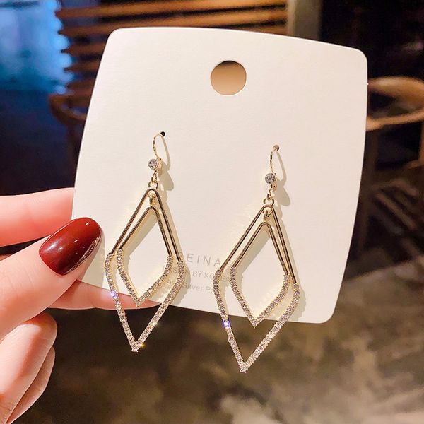 shining rhinestone geometric drop earrings for women girls 2020 new bijoux gold square dangle earring party jewelry gifts, Silver
shining rhinestone geometric drop earrings for women girls 2020 new bijoux gold square dangle earring party jewelry gifts, Silver
