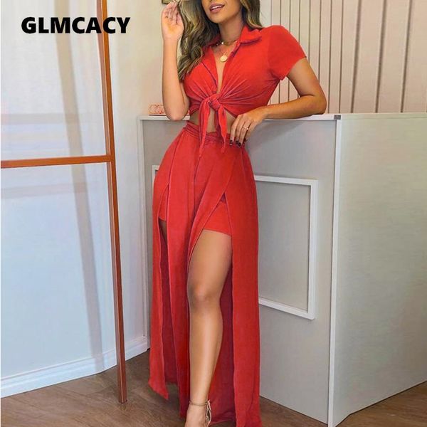 women 2 piece sets short sleeve turn-down collar knotted top & ankle- length culotte set casual solid slim fit street wear sets, White
women 2 piece sets short sleeve turn-down collar knotted top & ankle- length culotte set casual solid slim fit street wear sets, White
