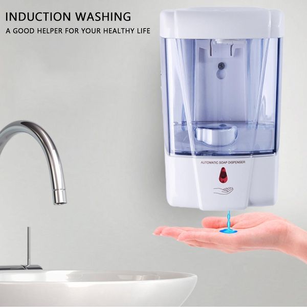 700ml touchless soap dispenser battery powered wall-mount automatic ir sensor touch-kitchen soap lotion pump for kitchen bathroom
700ml touchless soap dispenser battery powered wall-mount automatic ir sensor touch-kitchen soap lotion pump for kitchen bathroom