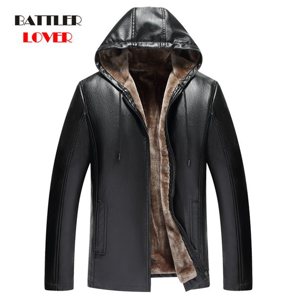 2019 new autumn winter mens leather jacket hooded plus velvet thick warm leather jacket men social mens motorcycle biker jackets, Black
2019 new autumn winter mens leather jacket hooded plus velvet thick warm leather jacket men social mens motorcycle biker jackets, Black