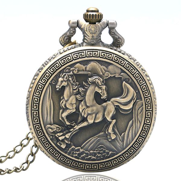 vintage steampunk pocket watch quartz analog watches running horse design necklace chain gift for men women reloj, Slivery;golden
vintage steampunk pocket watch quartz analog watches running horse design necklace chain gift for men women reloj, Slivery;golden