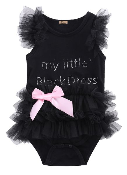 Hot Newborn Baby Girls Bodysuits Fashion Embroidered Lace My Little Black Dress Letter infant Baby Bodysuit
Hot Newborn Baby Girls Bodysuits Fashion Embroidered Lace My Little Black Dress Letter infant Baby Bodysuit