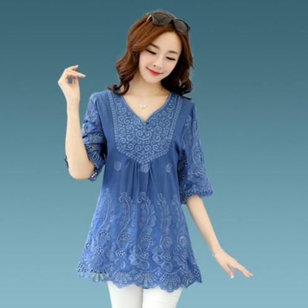 casual summer women blouses vintage embroidery shirt short sleeve blouse ladies floral womens clothing plus size lj254, White
casual summer women blouses vintage embroidery shirt short sleeve blouse ladies floral womens clothing plus size lj254, White