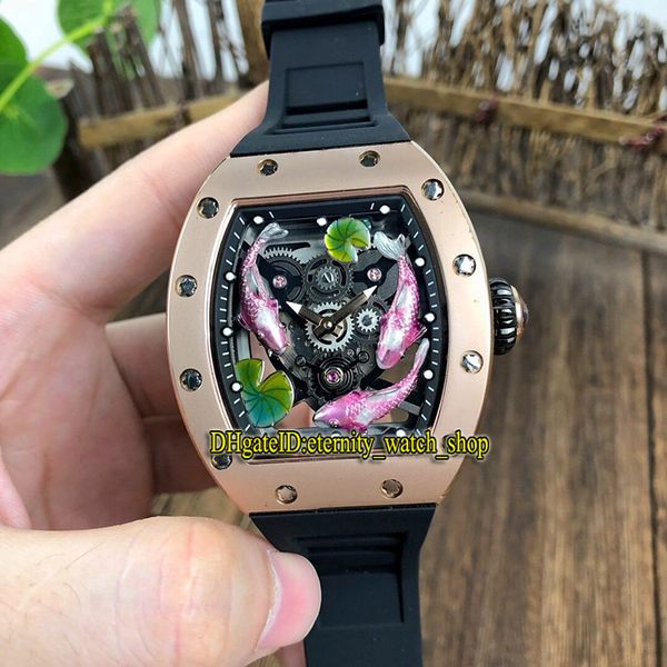 rm 57-01 3d koi totem dial japan miyota automatic rm57-01 mens watch rose gold case rubber strap sport luxury designer watches, Slivery;brown
rm 57-01 3d koi totem dial japan miyota automatic rm57-01 mens watch rose gold case rubber strap sport luxury designer watches, Slivery;brown