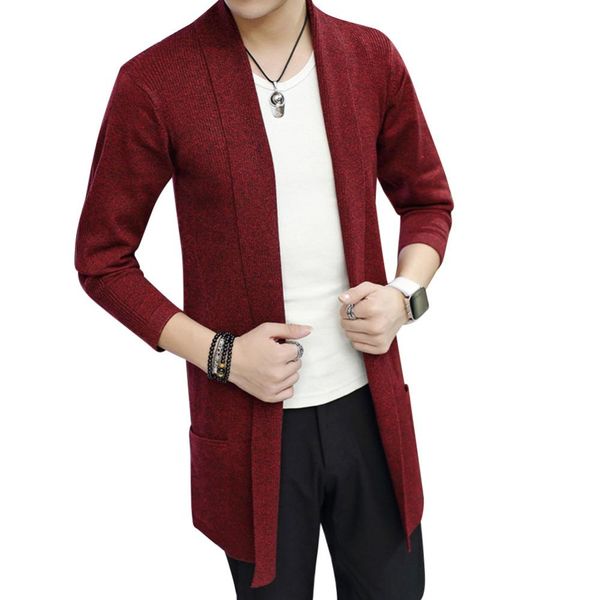 casual md-long long sleeve knitted cardigan men's solid color coat slim fit outwear drop shipping, White;black
casual md-long long sleeve knitted cardigan men's solid color coat slim fit outwear drop shipping, White;black