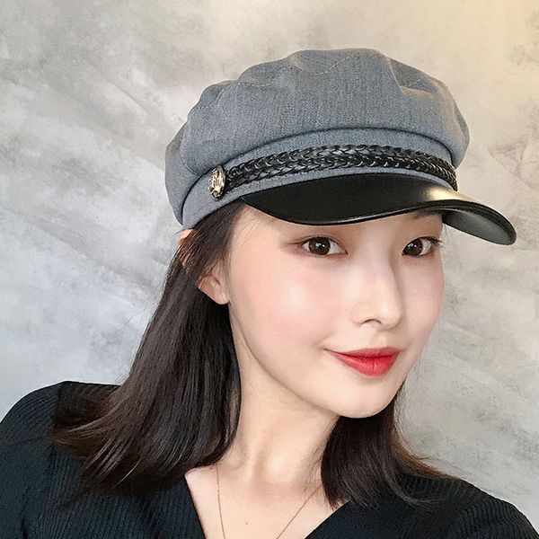 beret female korean version autumn and winter personality retro army hat net red british beret young man femme french hat, Blue;gray
beret female korean version autumn and winter personality retro army hat net red british beret young man femme french hat, Blue;gray