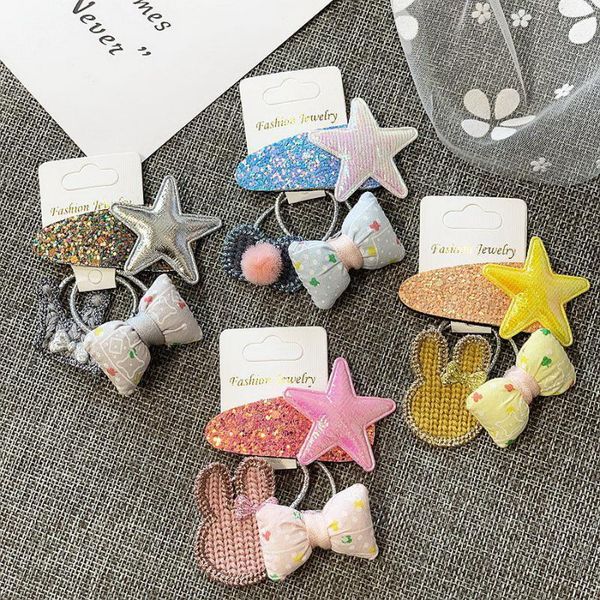 dhl 100set 3pc/set cute girls bowknot/star/cartton animal hair pins/band set baby lace flower barrette child headwear, Slivery;white 
dhl 100set 3pc/set cute girls bowknot/star/cartton animal hair pins/band set baby lace flower barrette child headwear, Slivery;white