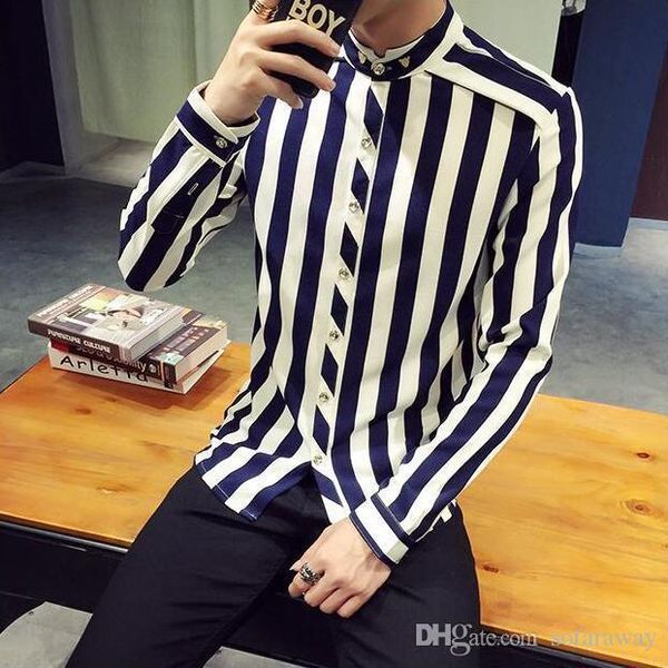 mens shirts men's dress shirt casual slim fit stylish long-sleeved striped shirts 2 colors size -5xl, White;black
mens shirts men's dress shirt casual slim fit stylish long-sleeved striped shirts 2 colors size -5xl, White;black