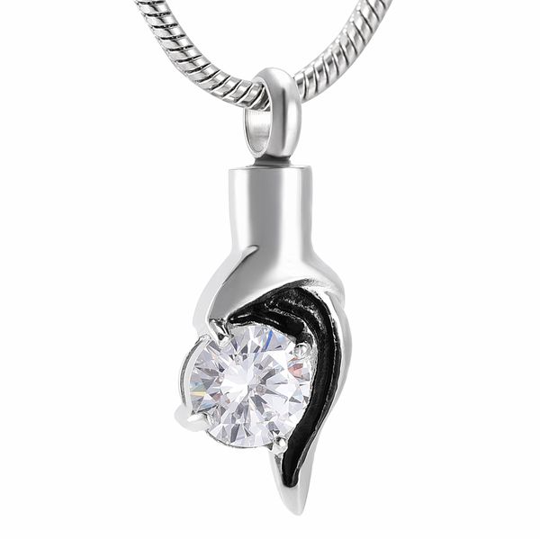 ijd9882 women gift necklace big cz stone inlay stainless steel cremation jewelry funeral urn ashes holder keepsake, Silver
ijd9882 women gift necklace big cz stone inlay stainless steel cremation jewelry funeral urn ashes holder keepsake, Silver