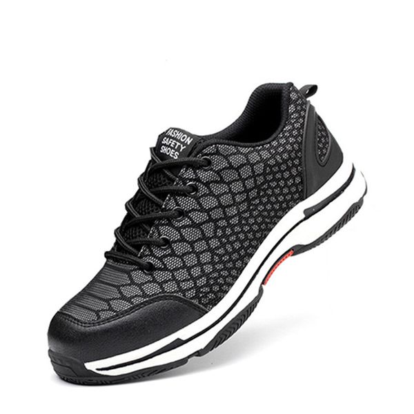 men's breathable steel toe cap work safety shoes reflective at night men outdoor anti-slip steel puncture proof construction, Black
men's breathable steel toe cap work safety shoes reflective at night men outdoor anti-slip steel puncture proof construction, Black