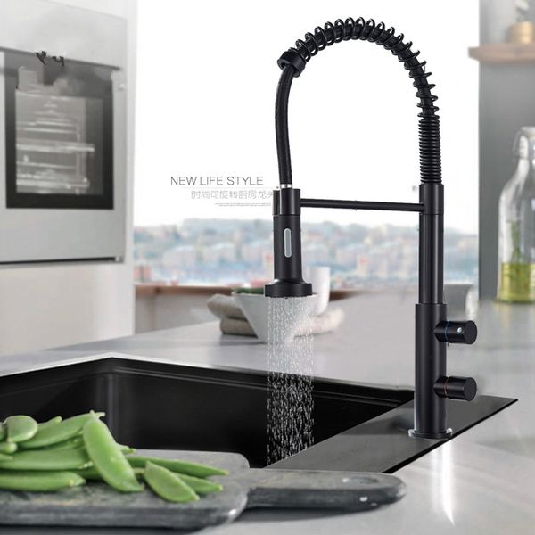 Mattle Black Spring Pull Down Kitchen Mixer Faucet Deck Mounted Kitchen Sink Crane Taps Handheld Sprayer
Mattle Black Spring Pull Down Kitchen Mixer Faucet Deck Mounted Kitchen Sink Crane Taps Handheld Sprayer