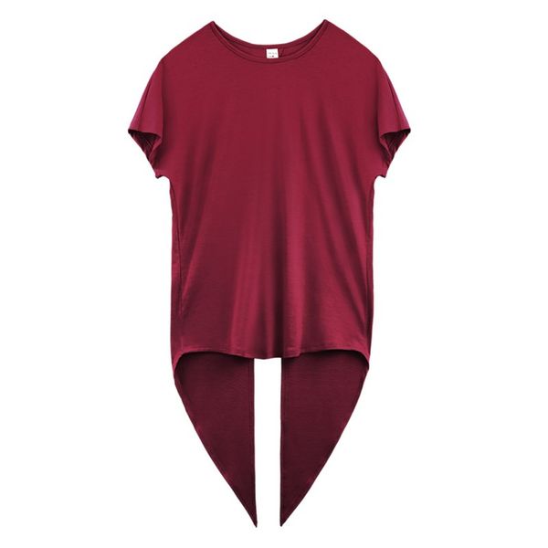 the new women round collar summer solid color irregular short sleeve casual simple wild t-shirt outdoor sportswear, Black;red
the new women round collar summer solid color irregular short sleeve casual simple wild t-shirt outdoor sportswear, Black;red