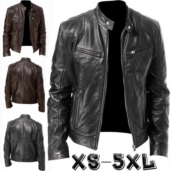 men classic leather stand collar zipper short jackets motorcycle side zipper pockets jackets long sleeve winter biker
men classic leather stand collar zipper short jackets motorcycle side zipper pockets jackets long sleeve winter biker
