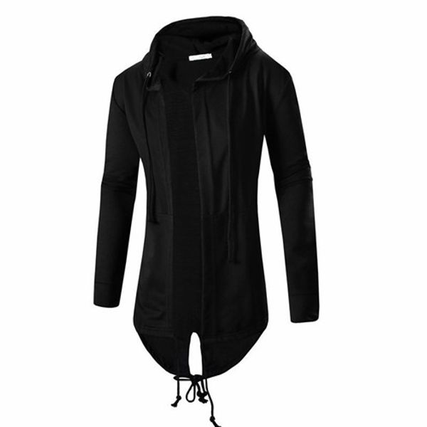 vogue men long hooded coat outwear jacket black white casual coats male clothes a47, Black;brown
vogue men long hooded coat outwear jacket black white casual coats male clothes a47, Black;brown