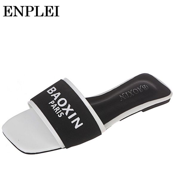 enplei sandals women flats summer casual beach shoes outdoor female slides simple square slippers fashion flip flops size 35-40, Black
enplei sandals women flats summer casual beach shoes outdoor female slides simple square slippers fashion flip flops size 35-40, Black