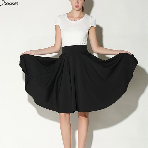anasunmoon midi skirt summer women clothing high waist pleated a line skater vintage casual knee length saia petticoat skirts, Black
anasunmoon midi skirt summer women clothing high waist pleated a line skater vintage casual knee length saia petticoat skirts, Black