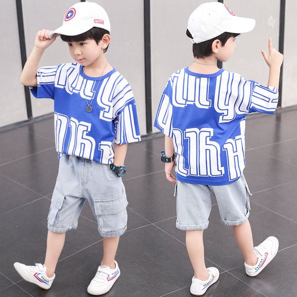 boy summer clothes set for teens letter printed t-shirt denim shorts suit set kids cotton clothing for children, White
boy summer clothes set for teens letter printed t-shirt denim shorts suit set kids cotton clothing for children, White
