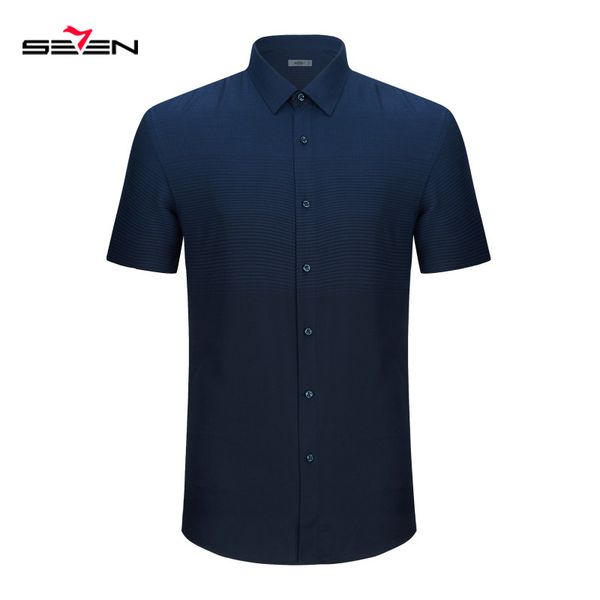men's dress shirts business casual short sleeved shirt formal striped fashion men slim fit 116a30050, White;black
men's dress shirts business casual short sleeved shirt formal striped fashion men slim fit 116a30050, White;black