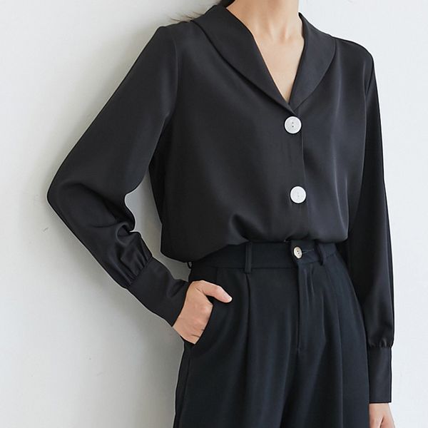 2020 elegant all-match v-neck lantern sleeve chiffon shirts women single-breasted female blouses black shirts femme, White
2020 elegant all-match v-neck lantern sleeve chiffon shirts women single-breasted female blouses black shirts femme, White