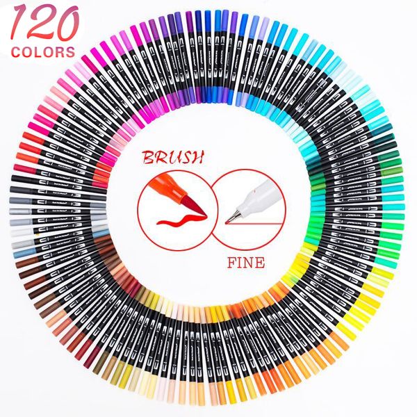 120 color dual brush art markers pen fine tip and brush tip great for coloring books calligraphy lettering art supplies
120 color dual brush art markers pen fine tip and brush tip great for coloring books calligraphy lettering art supplies