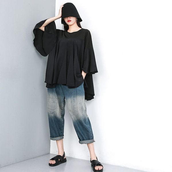 2019 new spring summer high waist loose denim pants blue gray hit color wide leg jeans fashion women trousers
2019 new spring summer high waist loose denim pants blue gray hit color wide leg jeans fashion women trousers