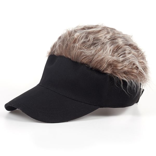 new fashion novelty baseball cap fake flair hair sun visor hats men's women's toupee wig funny hair loss cool gifts, Black
new fashion novelty baseball cap fake flair hair sun visor hats men's women's toupee wig funny hair loss cool gifts, Black