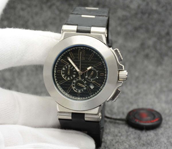 exquisite man watch 42mm quartz chronograph mens watches rubber strap black dial arabic numeral hour markers white bezel, Slivery;brown
exquisite man watch 42mm quartz chronograph mens watches rubber strap black dial arabic numeral hour markers white bezel, Slivery;brown