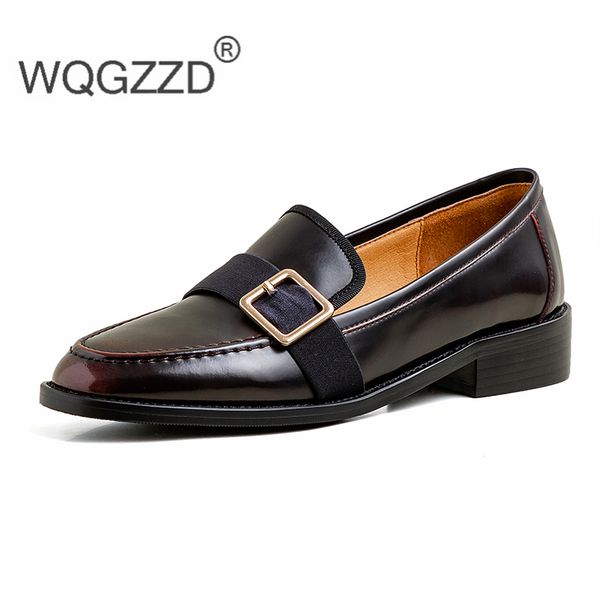 2020 new spring flat shoes women's oxford shoes genuine leather buckle metal decoration loafers women casual zapatos mujer, Black
2020 new spring flat shoes women's oxford shoes genuine leather buckle metal decoration loafers women casual zapatos mujer, Black