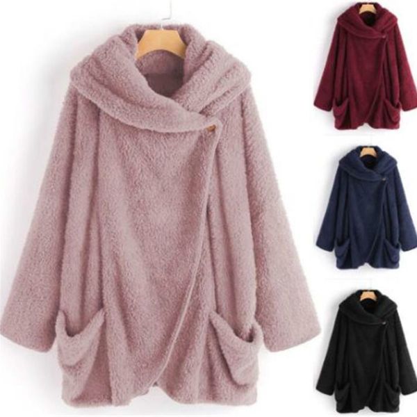 women's hoodies & sweatshirts 2021 harajuku womens winter warm fluffy coat fur outerwear sweatshirt tracksuit solid button sleeve, Black
women's hoodies & sweatshirts 2021 harajuku womens winter warm fluffy coat fur outerwear sweatshirt tracksuit solid button sleeve, Black