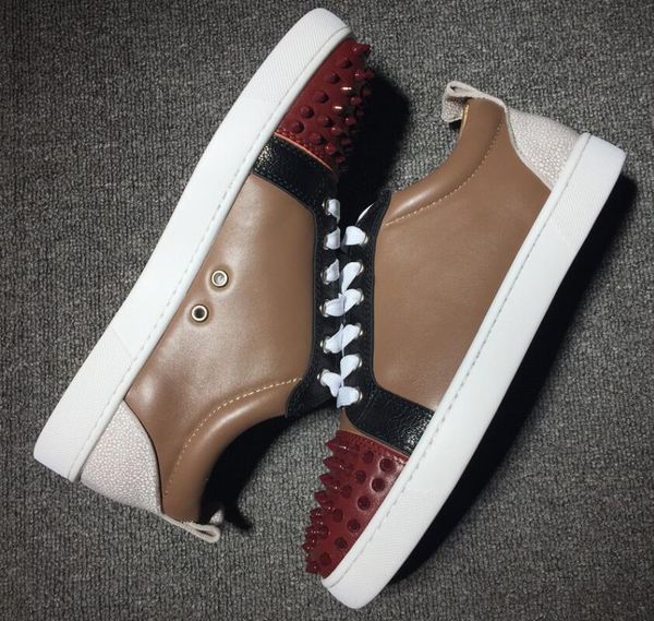 2019 designer luxury mens red bottoms shoes studded spikes low flats casual sneakers for men wedding party dress leather l14, Black
2019 designer luxury mens red bottoms shoes studded spikes low flats casual sneakers for men wedding party dress leather l14, Black